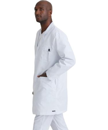BARCO Grey's Anatomy Scrubs Noah Men's Professional Lab Coat - 42 White, Full-Length Long Sleeve 37 Lab Coat - Buy Online on GoSupps.com