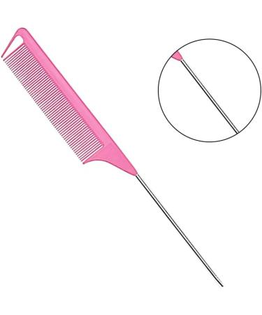 3 Pieces Hair Styling Comb Set Double Sided Edges Brush Teasing Hair Brush Rat Tail Comb Plastic Bristle Hair Brush Edge Control Brush for Home Hairdressers(Pink) - Buy Online on GoSupps.com