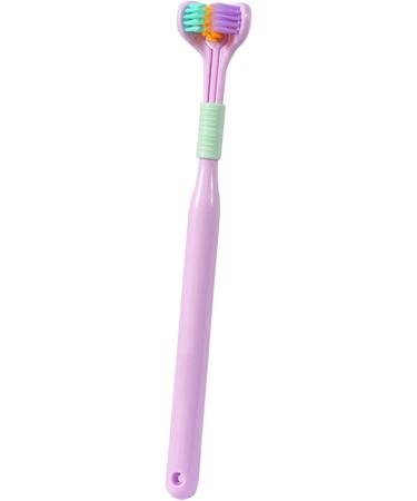 Three-Page Toothbrush | Ultra-Fine Extra Soft Bristles | Triple Angle Dental Care in Purple - International Shipping Available - Buy Online on GoSupps.com