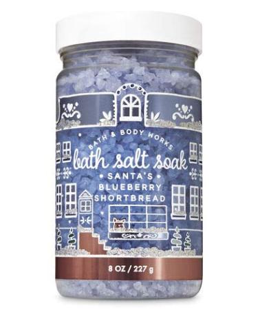 Bath and Body Works Santa's Blueberry SHORTBREAD Bath Salt Soak - Full Size