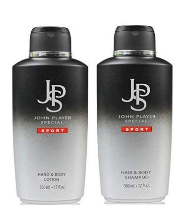 FVLFIL John Player Special Sport Hair & Body Shampoo 500 ml + Hand & Body Lotion 500 ml Set