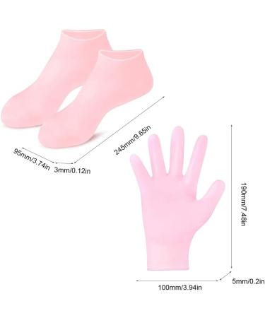 Lovehomily Anti Slip Foot & Hand Spa Mask Pedicure Socks & Moisturizing Gloves Silicone Hands Protective Gloves Prevents Dryness for Feet/Hand Care (Pink) - Buy Online on GoSupps.com