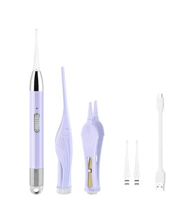 FZZDP Ear Cleaner LED Light Ear Pick USB Rechargeable Ear Wax Removal Nose Clean Clip Baby Adults Ear Nose Clean Tweezers Remover Set (Color : D)