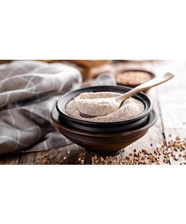 Organic Whole Grain Buckwheat Flour 5 lbs - Non-GMO, Kosher, Unbleached | Stone Ground Sirtfood Meal - Buy Online on GoSupps.com
