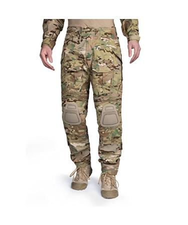 IDOGEAR G3 Combat Pants with Knee Pads Multicam Black Airsoft Hunting Army Military Camouflage Clothing A: Multicam X-Large