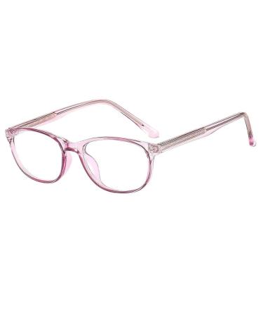 Zhuyiqz anti-blue light reading glasses anti-eyes overexertion computer reader unbreakable presbyopia glasses flat light mirror (color: purple size: +300) +300 purple