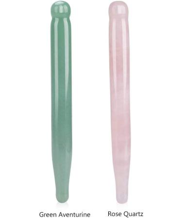 Acupressure Pen - Natural Rose Quartz Acupuncture Stick | 12cm Acupressure Tool for Wellness & Relaxation - Buy Online on GoSupps.com
