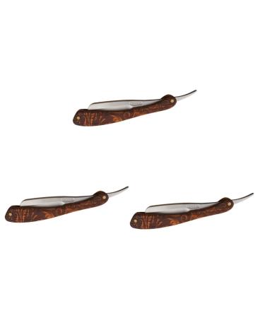 Frcolor 3st Friseur Razor Friseur Blade Men Razen Supply Foldable Blades Safety Razor Blade holder made of stainless steel razor holder Rostfrei steel manual