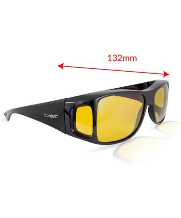 TrueDark Daylights Amber Fitover Blue Light Blocking Glasses - Reduce Eye Strain UV Glare Perfect for Men & Women Ideal for Computer Gaming TV Phone Dave Asprey - Buy Online on GoSupps.com