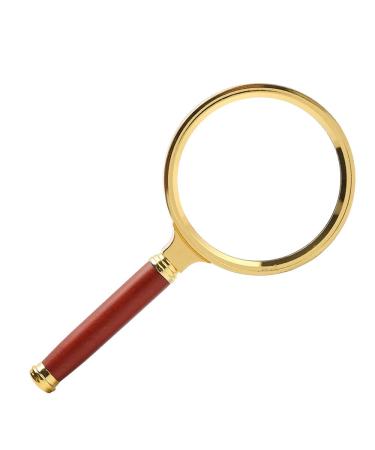 20X Handheld Reading Magnifier Antique Style Great for Seniors Hd Optical Lens/Durable/Removable/Gold-Plated Plastic Frame Magnifying Glass-90Mm Lofty Ambition