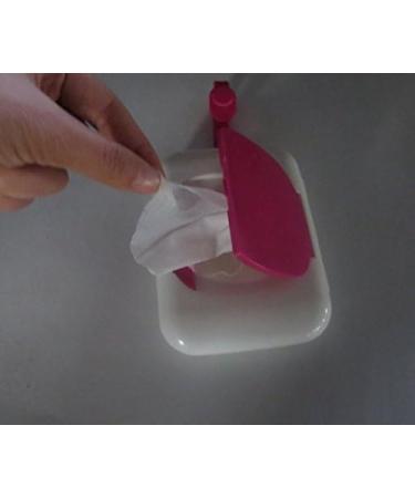 Portable Baby Wipes Dispenser - Pink Travel Tissue Box for Stroller Diaper Bag - Buy Online on GoSupps.com
