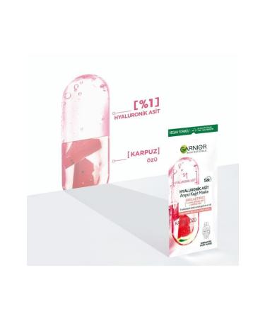 Garnier Hyaluronic Acid & Watermelon Firming Ampoule Sheet Mask 15g Hydrate & Smooth Skin | International Shipping - Buy Online on GoSupps.com