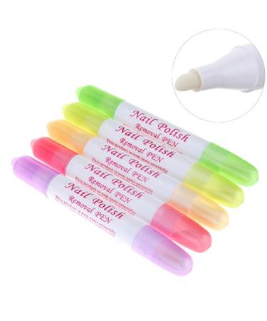 Warm Girl 5 Pcs Acetone Nail Art Polish Corrector Remover Pen | 15 Changeable Tips - Buy Online on GoSupps.com