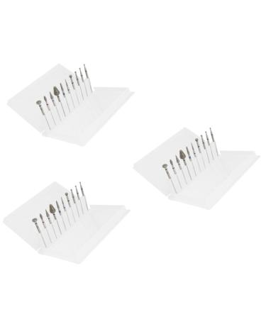 Beavorty 3 Sets Nail Polish Tool Accessories Nails Drill bits Pedicure Tools Nails Cuticle Drill bits Electric Nail File bits Nail File Head Round Cones Grinding Nail Polishing Grid