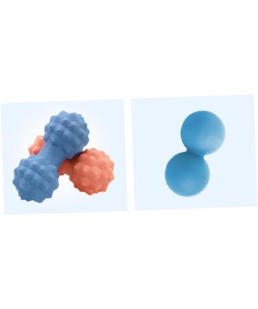 Inoomp 3ST Muscle Relaxation Yoga Balls - Silicone Massage Spikes & Double Lacrosse Balls - Foot & Hand Massage Tools - 15x6cm - Blue - 3 Pack - Buy Online on GoSupps.com