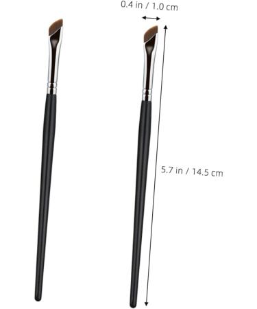 Baluue 2pcs Eyebrow Brush Flat Eyeliner Brush Concealer Brush Flat Tapered Brush Angled Brush Wood - Buy Online on GoSupps.com