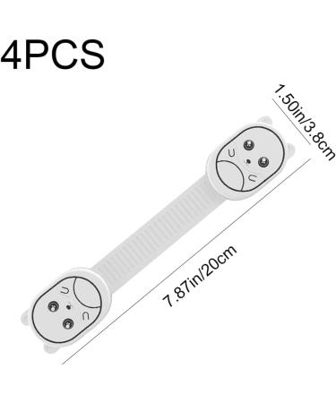 4 Pcs Child Safety Locks Multifunctional Baby Proofing Cabinet Locks Strong Adhesive Baby Strap Locks for Cabinets Drawers Toilet Fridge - Buy Online on GoSupps.com
