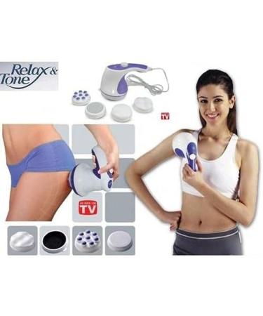 Relax and Tone Body Massage Device - Versatile Massage Belt for Weight Loss Muscle Building & Relaxation | 4 Attachments for ABS Shoulders Hips Thighs & More - Buy Online on GoSupps.com