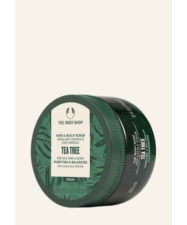 The Body Shop Tea Tree Purifying & Balancing Hair & Scalp Scrub Vegan Silk Protein 240ml - Buy Online on GoSupps.com