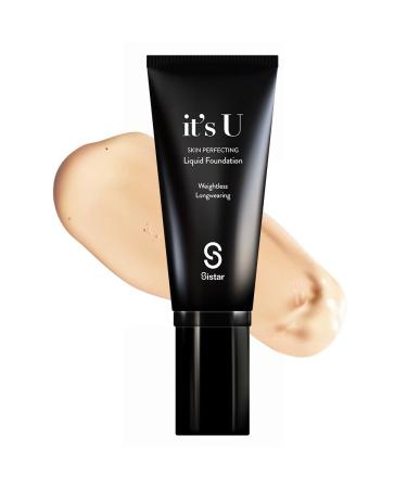 Sistar it's U Skin Perfecting Liquid Foundation Medium Coverage Buildable Weightless Longwearing Blendable 35 g / 1.23 oz. (Vanilla Cream)