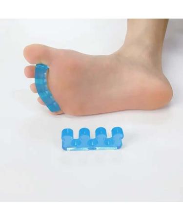 KG Blue Gel Toe Separator, Toe Nail Polish Separator, Pedicure Kit, Foot Stretcher, Toe Spacer, Stress Relief, Bunion Corrector, Relax From Foot Pain, Spa Accessory, 2 Pieces, Women & Men.
