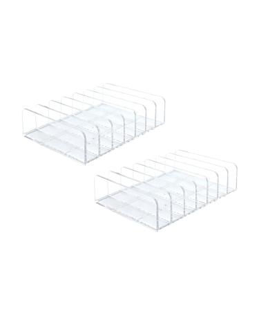 Josenidny 2 Pack Acrylic Eyeshadow Palette Holder Makeup Organizer 7 Cells Cosmetic Storage Case Accessories