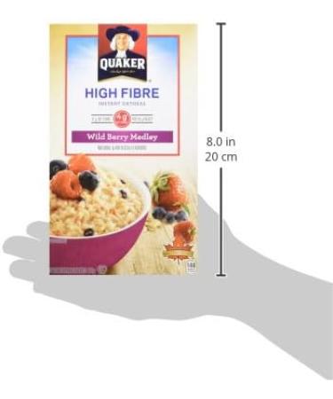 Quaker High Fibre Wild Berry Medley Instant Oatmeal 8 Packets 304g High Fibre Wild Berry Medley 304 g (Pack of 1) - Buy Online on GoSupps.com