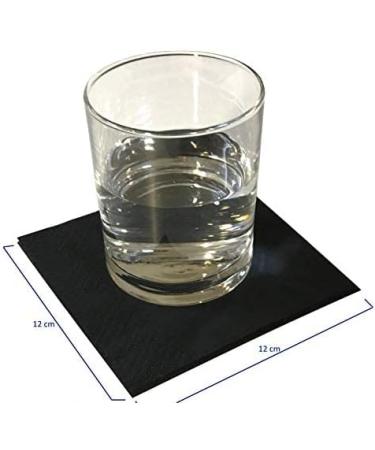 Sellaviva Black Cocktail Napkins - 1/4 Fold 2-Layer Pulp 24x24cm - 100 Pieces for Parties BBQs & Celebrations - Buy Online on GoSupps.com