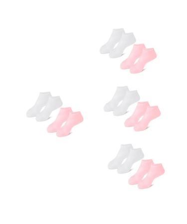 minkissy 8 Pairs Exfoliating Moisturizing Socks Foot Care Socks Silicone Socks Foot Care Moisturizing Foot Masks Non Socks Heal Socks Cuticles Socks Soft Sebs Miss Women's Socks