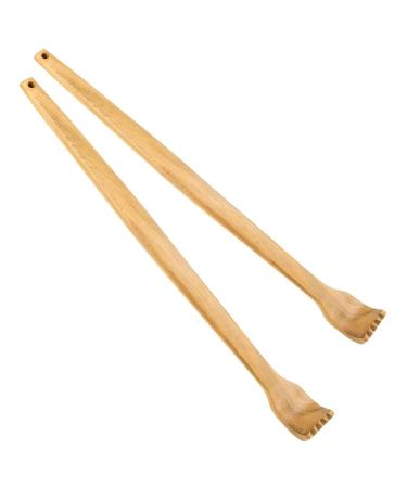 Gita back scratch wood manual back massage with a long handle back scratch for body relaxation and massage 39.6 cm 2 pieces