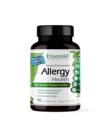 Emerald Labs Allergy Health with Vitamin C Quercetin and Bromelain - Natural Allergy Pills and Antihistamine Support - 90 Vegetable Capsules - Buy Online on GoSupps.com