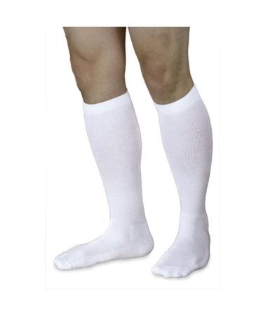 Sigvaris Diabetic Compression sock for Men 18-25mmHg pair (XLM  White) XLM White