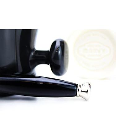 Men's Shaving Kit - 4 Pc Set with 5 Edge Razor Black Badger Hair Brush Soap & Mug - International Shipping Available - Buy Online on GoSupps.com