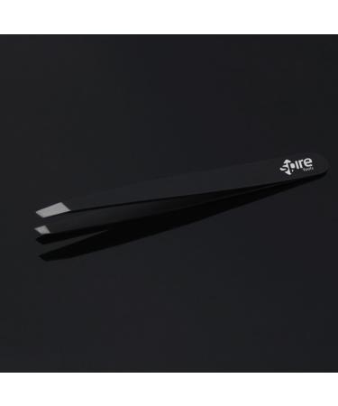 Spire Professional Eyebrow Tweezers Slant Tip | Precision Hair Tweezers for Men & Women Stainless Steel | Best for Plucking Chin Facial Hair 3.2"/8.3 cm - Buy Online on GoSupps.com