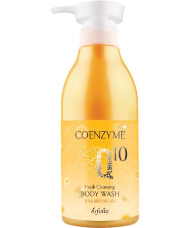 esfolio Soothing Body Wash with Coenzyme Q10 Hydrating Shower Gel with Grapefruit Lemon & Pearl Extracts Lightweight Foaming Cleanser Korean Skincare for All Skin Types (500ml / 16.9 fl oz)