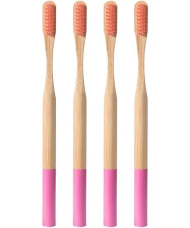 SOLUSTRE 4 Pack Bamboo Toothbrushes - Eco-Friendly Travel Toothbrushes for Sustainable Oral Care - Buy Online on GoSupps.com
