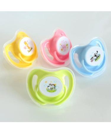 Xinsany Baby Silicone Pacifier with Hygienic Cap - Butterfly Shape, Animal Pattern, 4 Round Head Pink - Buy Online on GoSupps.com
