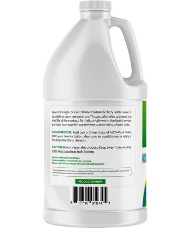 Best Naturals 100% Pure Neem Oil 100% Cold Pressed and Unrefined - 68 OZ (2000 ML) - Buy Online on GoSupps.com