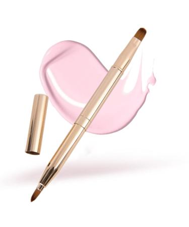 CGJIANG Lip Brush Retractable Lip Brushes Portable Dual End Lipstick Brush Eye Make Up Brushes Concealer Brushes Eye Shadow Brush Lip Brush tool Lip Contours Makeup Brush