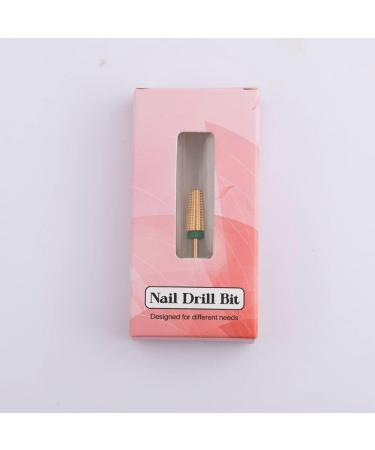 BNG 5 in 1 Carbide Nail Drill Bit Coarse Gold - Fast Acrylic & Hard Gel Removal - 3/32 Electric Tungsten Steel Bits for Manicure Pedicure Salon Tool - Buy Online on GoSupps.com