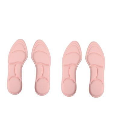 FRCOLOR 2pcs Insoles for Plantar Exercise Shoe Inserts Arch Support Shoe Insert Insoles for Absorption Insoles Breathable Shoe Insert 5d Pink Sponge Full Pad