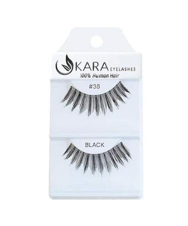Kara Beauty Human Hair Eyelashes - 38 (Pack of 12)