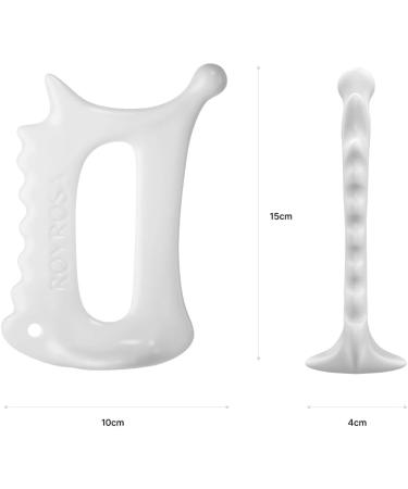 Roy Rosa 100% Ceramic Gua Sha - Acupuncture Therapy for Face & Body | Reduces Fine Lines Wrinkles Muscle Tension | Made in South Korea - Buy Online on GoSupps.com