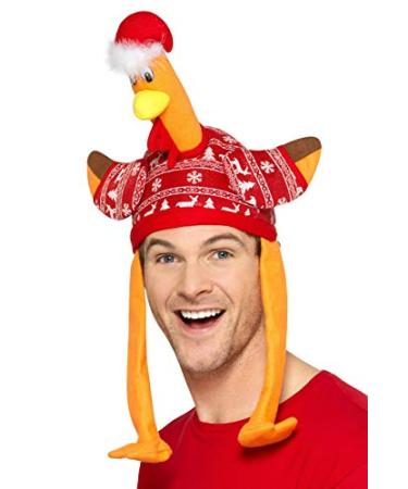 Smiffys Men's Turkey Hat One Size Gobbler Deluxe
