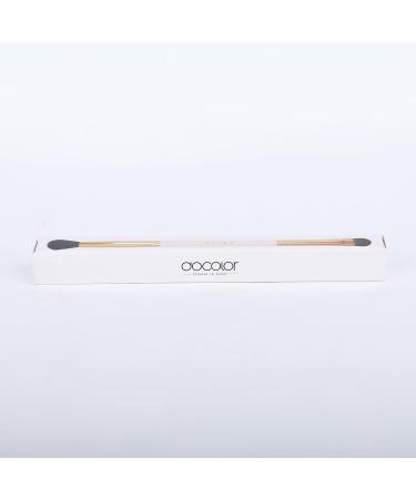 Docolor Duo Eyebrow & Eyeshadow Brush Set - Professional 2-Piece Angled Brow Brush, Spoolie, Eye Shadow, & Blending Brush (White & Golden) - Buy Online on GoSupps.com