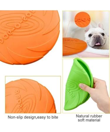 WENYIEN 3 Piece Frisbees for Dogs Pet Flying Saucer Rubber Flying Disc Interactive Outdoor Toy 7 Inches/18 cm Perfect for Dog Throw Training Playing and Catching - Buy Online on GoSupps.com