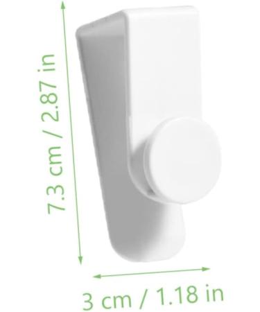 Cabilock 6pcs Hook up Wall Mount Clothing Rack Door Clothes Hanger Over Door Hanging Hooks Shower Door Porch 7.3X3X2.5CM White - Buy Online on GoSupps.com