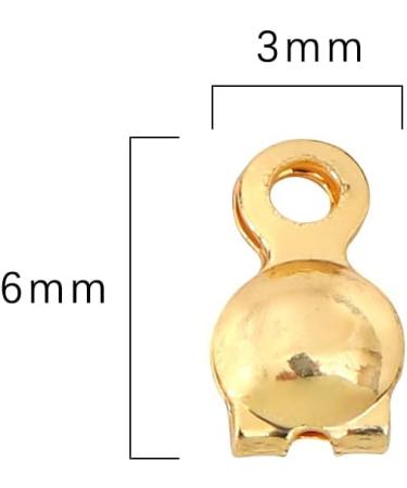 BEADIA 14K Gold Plated End Caps 3x6mm - 200pcs | Non Tarnish Jewelry Making Findings - Buy Online on GoSupps.com