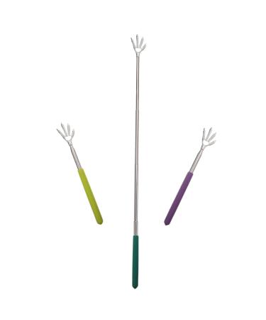 Frcolor 3st pull -in tickle hand massage device of telescopic back scratches Massage devices scratch scratches made of stainless steel scratching scraps.