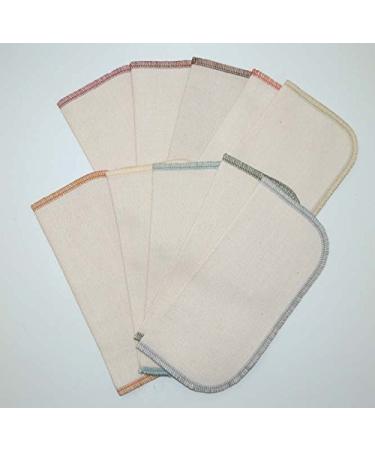 Organic Birdseye Washable Baby Wipes 8x8 inches - 20 Pack - GOTS Certified Cotton - Earthtone Assortment - Buy Online on GoSupps.com